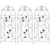 Plant Climbing Racks 3 pcs Black 15.7"x39.4" Iron
