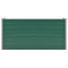 Garden Raised Bed Galvanized Steel 63"x15.7"x31.3" Green