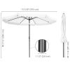 10 Ft AL Tilt Umbrella/White