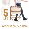 54.5*58*73.5cm Large Aluminum Frame 600D Khaki Oxford Fabric Loading 100kg Imitation Wood Grain Spray Paint Camping Chair Khaki