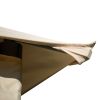 U_STYLE Quality Double Tiered Grill Canopy; Outdoor BBQ Gazebo Tent with UV Protection; Beige