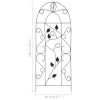 Plant Climbing Racks 3 pcs Black 15.7"x39.4" Iron