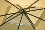 U_STYLE Quality Double Tiered Grill Canopy; Outdoor BBQ Gazebo Tent with UV Protection; Beige