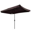 2Mx3M Aluminum Patio Umbrella Dark Coffee