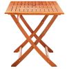 Folding Patio Table 47.2"x27.6"x29.5" Solid Eucalyptus Wood