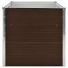 Raised Garden Bed Brown 63"x31.5"x30.3" Galvanized Steel