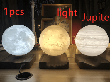 Magnetic Levitation Table Lamp Moon Light 3D Printing Planet Night Light (Option: Jupiter light-UK)
