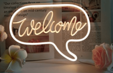 LED Neon Light, Acrylic Back Panel, Room Decoration Night Light (Option: Welcome-USB)