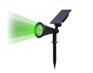 Solar Garden Lawn Light Waterproof Outdoor Street Light RGB Ground Light Garden Lighting Landscape Light (Color: Green)