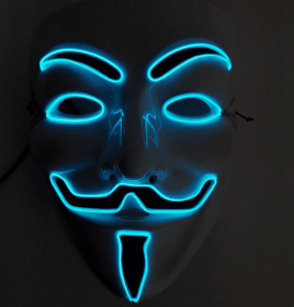 New LED Guy Fawkes Mask (Option: Blue-B)