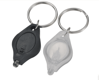 Small Flashlight Key Ring (Color: White)