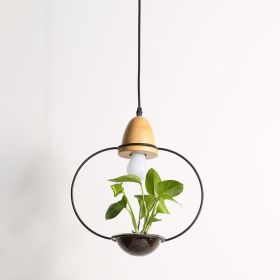 Plant Chandelier (Option: C black-Three color light)