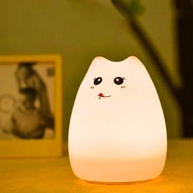 Silicone Touch Sensor LED Night Light For Children Baby Kids (Option: Piggish Cat)
