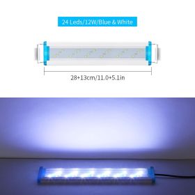 Ultra-thin aquarium light blue and white light (Option: 28cm-US)