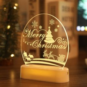 Snowman Bell Acrylic Decoration Night Light (Option: Merry Christmas 2)