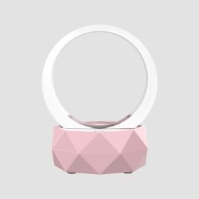 Rainbow night light bluetooth speaker (Color: Pink)