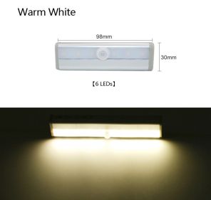 LED Cabinet Body Induction Lamp (Option: Warm White-6LED)