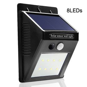 Solar sensor light (Option: 8LED-Black-4pcs)