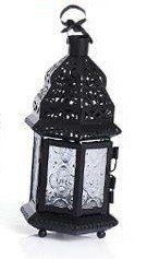 Metal candle holder wind lamp (Color: White)