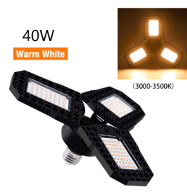 Home Living Room Balcony Lighting Deformation High Bay Lamp (Option: Warm White-40W)