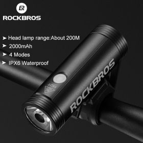Bicycle lamp night riding bright flashlight (Option: Black-R1 400)