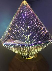 ST64 G95 filament lamp, LED full star 3D bulb, decorative colored 3D Edison light bulb (Option: 3D pointed drill)