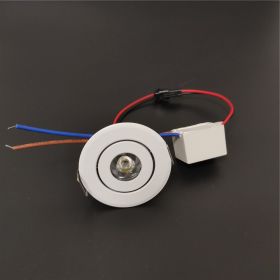 Wine Cabinet Exhibition LED1W3 Cm Spot Light Embedded Bull Eye Mini (Option: White-B)
