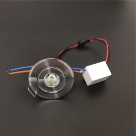 Wine Cabinet Exhibition LED1W3 Cm Spot Light Embedded Bull Eye Mini (Option: Silver-A)