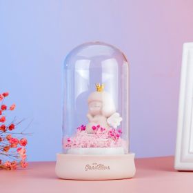 European type flowers and plants department lovely lamp (Color: Pink)