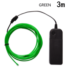 Glow EL Wire Cable LED (Option: Green-3M)