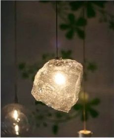 Table Lamp Dining Chandelier Bedroom Lamp Creative Natural Lighting Glass Lamp (Option: C)