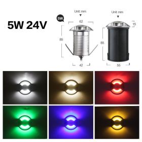 Stainless Steel Recessed Lawn Lamp Garden Lamp Step Lamp Floor Lamp (Option: E)