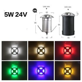 Stainless Steel Recessed Lawn Lamp Garden Lamp Step Lamp Floor Lamp (Option: F)