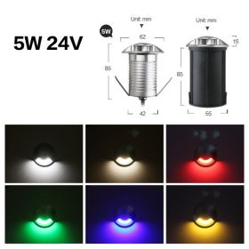 Stainless Steel Recessed Lawn Lamp Garden Lamp Step Lamp Floor Lamp (Option: D)