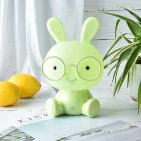 USB Cartoon Night Light Cartoon Cute Rabbit Decoration (Color: Green)