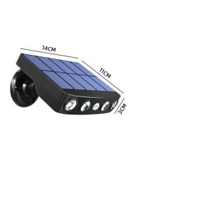 Rural Garden Villa Lighting Imitation Monitoring, Thief Induction Wall Lamp (Option: Black-A)