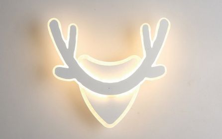 Modern Minimalist Bedroom Bedside Led Lamp (Option: White-H)
