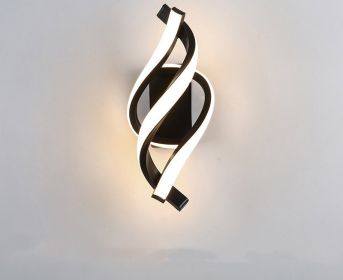 Modern Minimalist Bedroom Bedside Led Lamp (Option: Black-D)