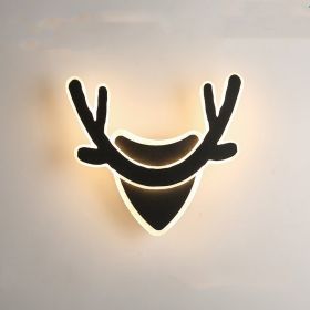 Modern Minimalist Bedroom Bedside Led Lamp (Option: Black-H)