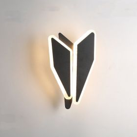Modern Minimalist Bedroom Bedside Led Lamp (Option: Black-F)