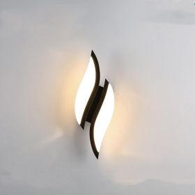 Modern Minimalist Bedroom Bedside Led Lamp (Option: Black-B)