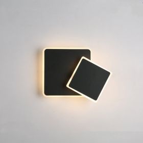 Modern Minimalist Bedroom Bedside Led Lamp (Option: Black-C)