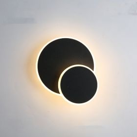 Modern Minimalist Bedroom Bedside Led Lamp (Option: Black-E)