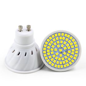 Household Energy-Saving LED Lamp Plastic Material Lamp Cup (Option: Cold white-GU10 60 beads 220V)