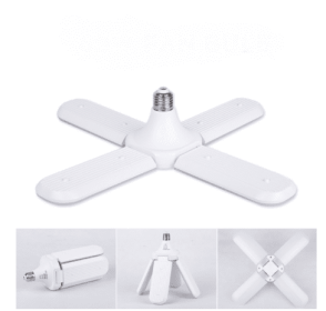 Energy-Saving Fan Lights Can Be Folded (Option: 60W four leaves-White light 170 to 265v)