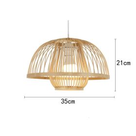 Chinese Style Bamboo Chandelier Creative Round Lobby Lobby Atmosphere (Option: B)