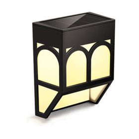 Solar Wall Lamp Outdoor Courtyard Home Yard Fence Wall Balcony Garden Villa Door Post Creative Decorative Lamp (Option: Warm light)