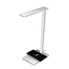 Huawei Apple Wireless Charging Desk Lamp LED Eye Protection Desk Lamp Bedside Folding (Color: White)