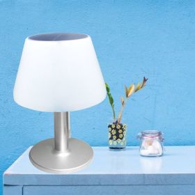 Stainless Steel Solar Table Lamp (Option: Picture Color)