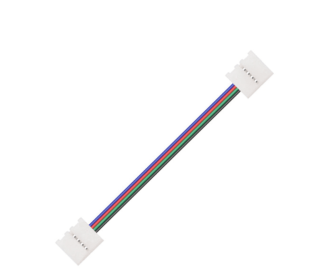 Rgb Lamp With Double Head Welding-Free Buckle With Cable Led Colorful Light Bar Cable 4Pin Female To Buckle 10Mm (Option: 4P double head buckle 10mm)